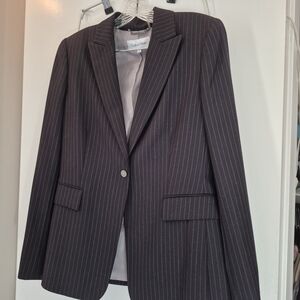 Calvin Klein Collection Black Pinstripe Blazer